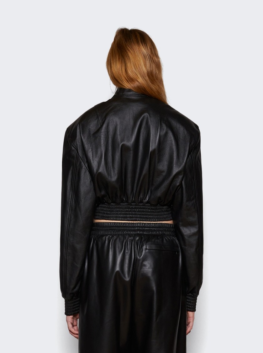 Wardrobe.nyc Tailored Crop Bomber In Black