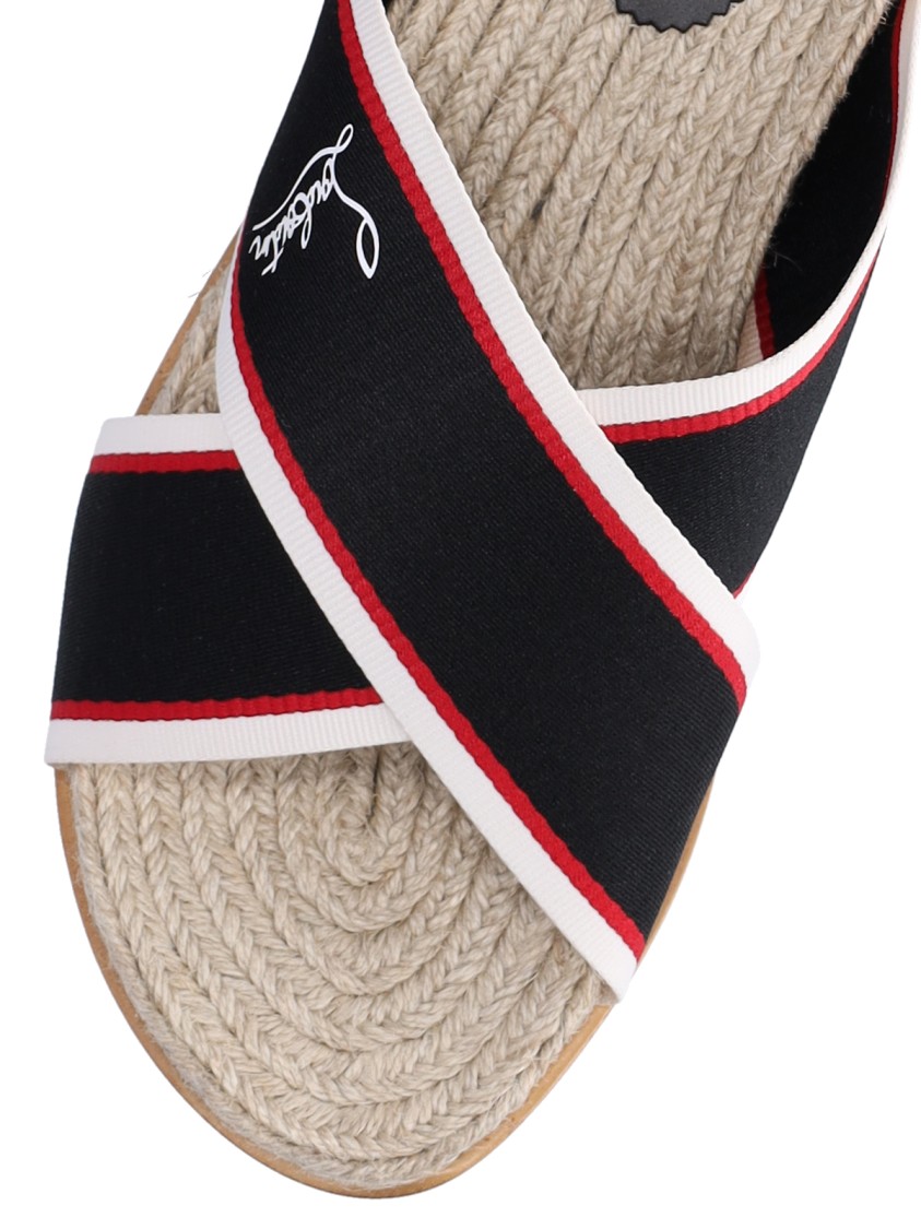 Christian Louboutin Hot Cross Slides In Neutrals
