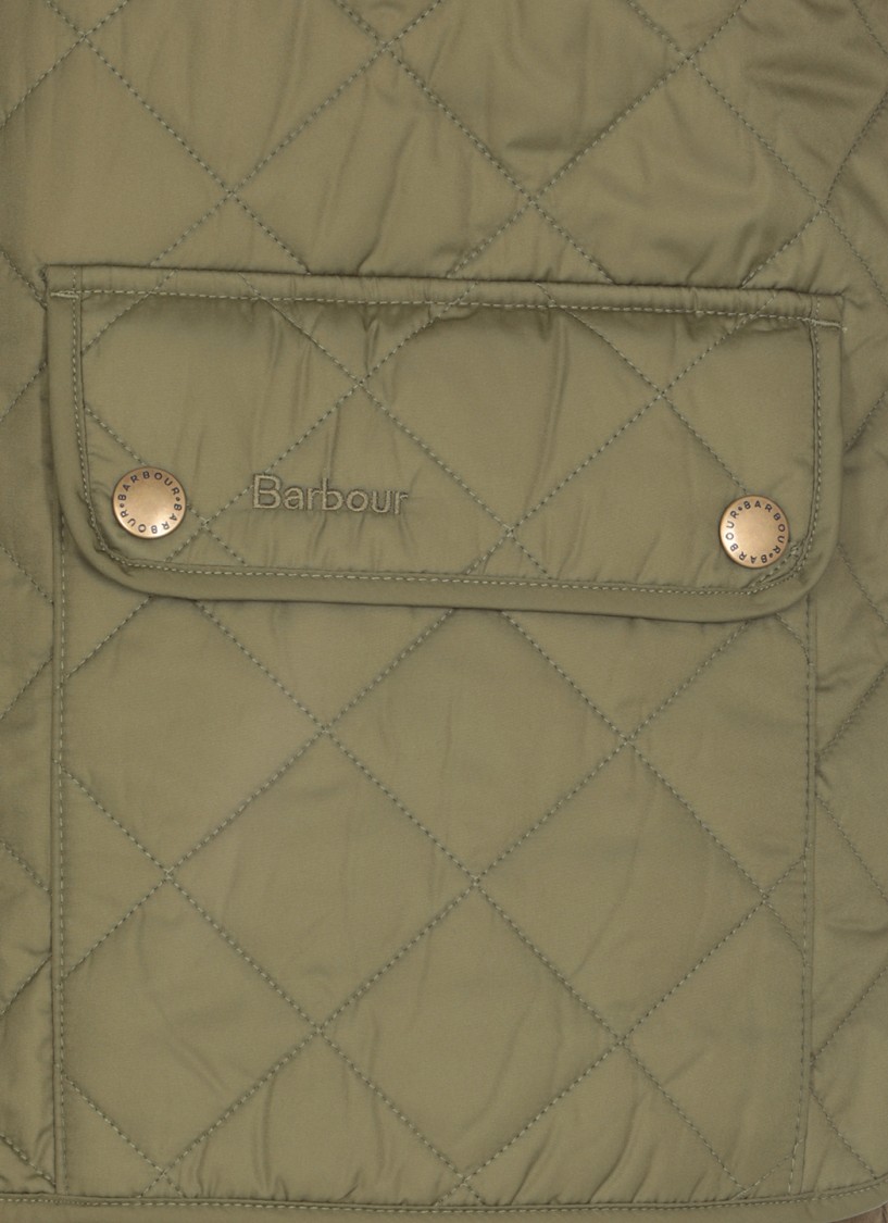 BARBOUR BARBOUR GREEN LOWERDALE SLEEVELESS JACKET