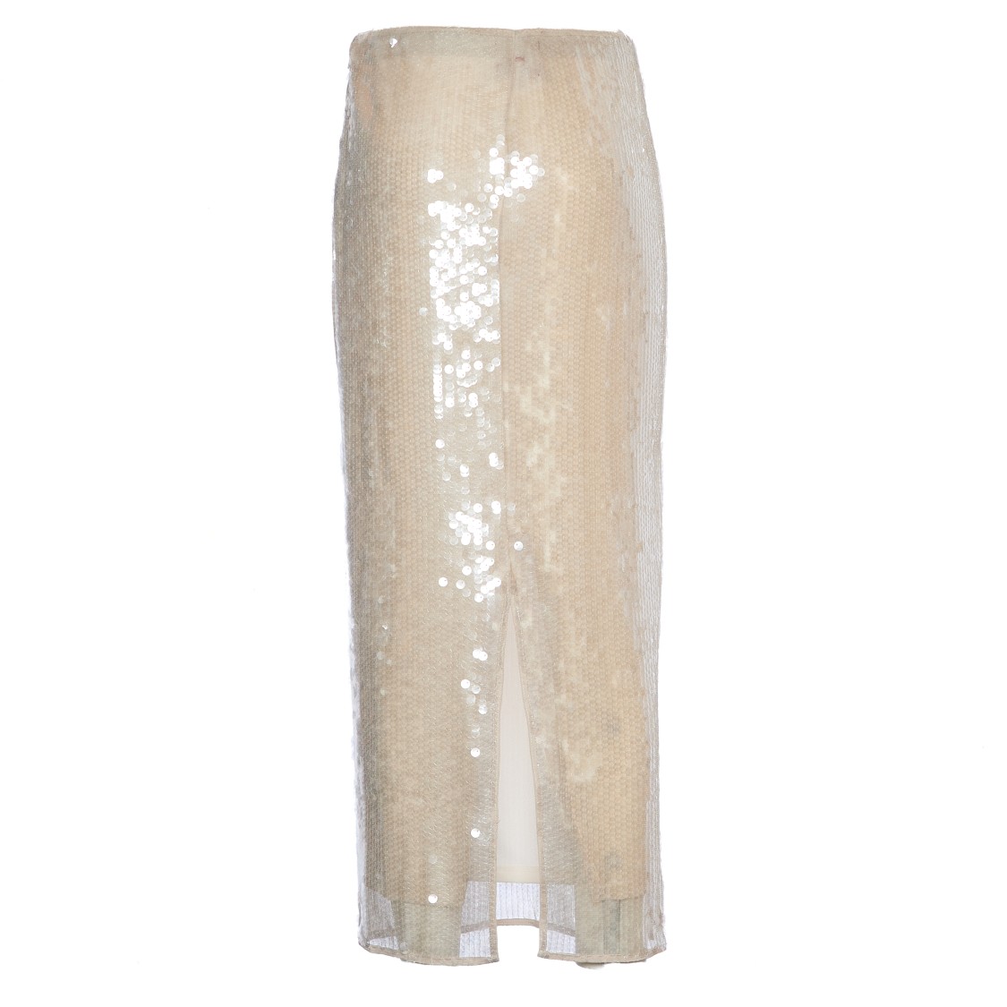 Shop Staud Sequined Midi Skirt With Slim Fit