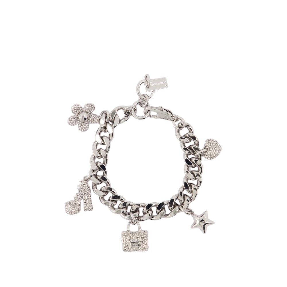 Marc Jacobs Bracciale The Pave Mini Icon Charm In Silver