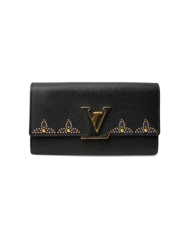 Pre-owned Louis Vuitton Capucines Taurillon Black Wallet