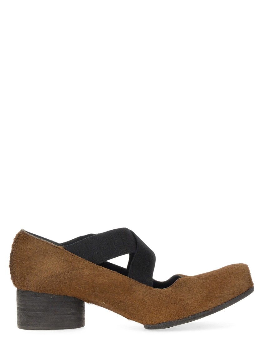 Shop Uma Wang Ballerina With Elastic In Brown