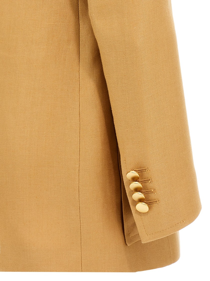 Tagliatore 'giamila' Blazer With Epaulettes And Flap Pockets In Yellow