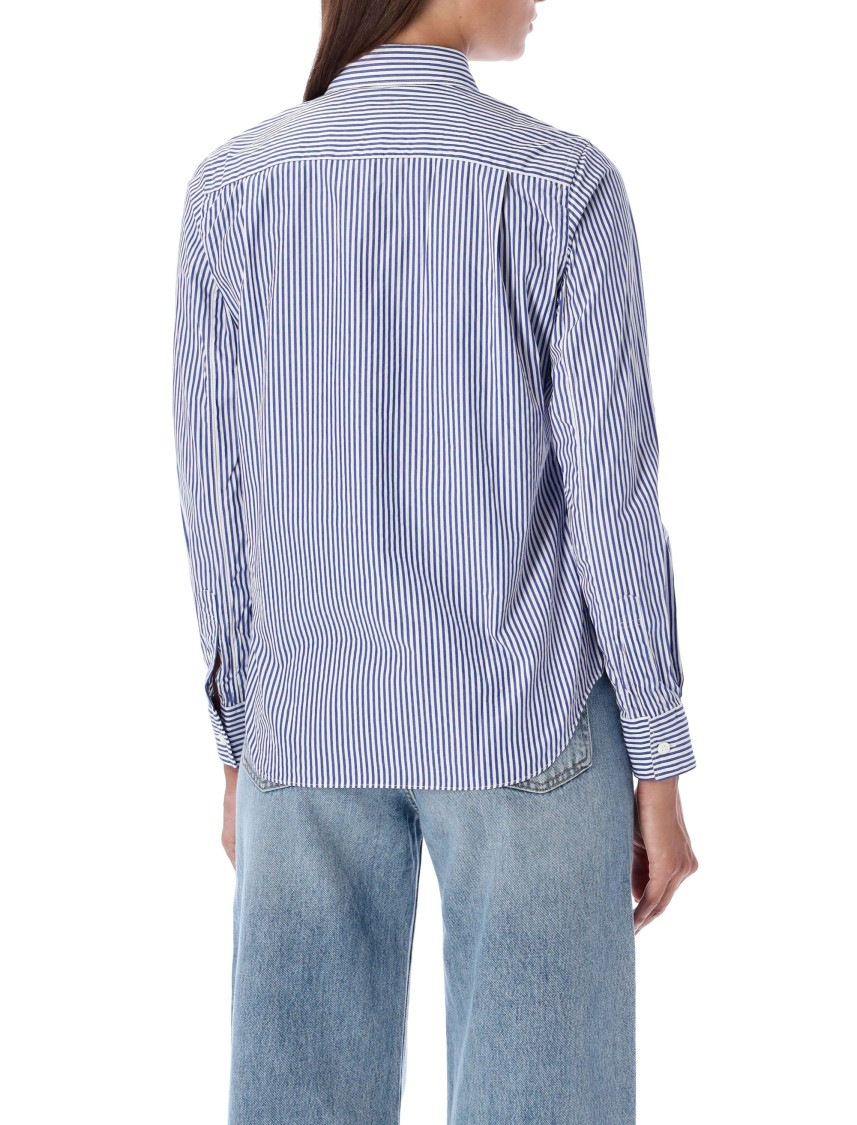 COMME DES GARÇONS COMME DES GARÇONS PIXEL SHIRT WITH STRIPED TRIM 