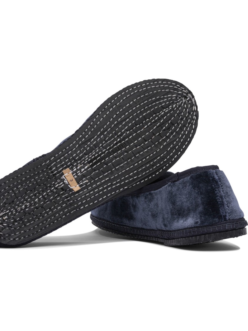 Sentier Di Segantin Roberta Streamlined Blue Loafers And Slippers With Plush Texture In Blue