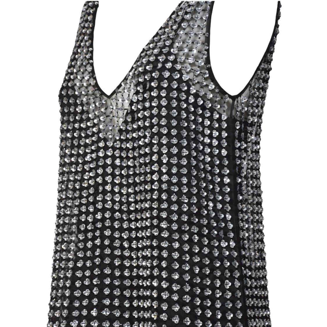 Shop Max Mara Silk Organza Mini Dress With Floral Sequins