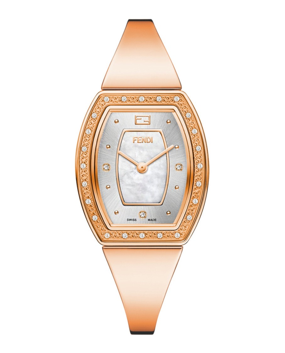 Fendi My Way Diamond Watch In Gold