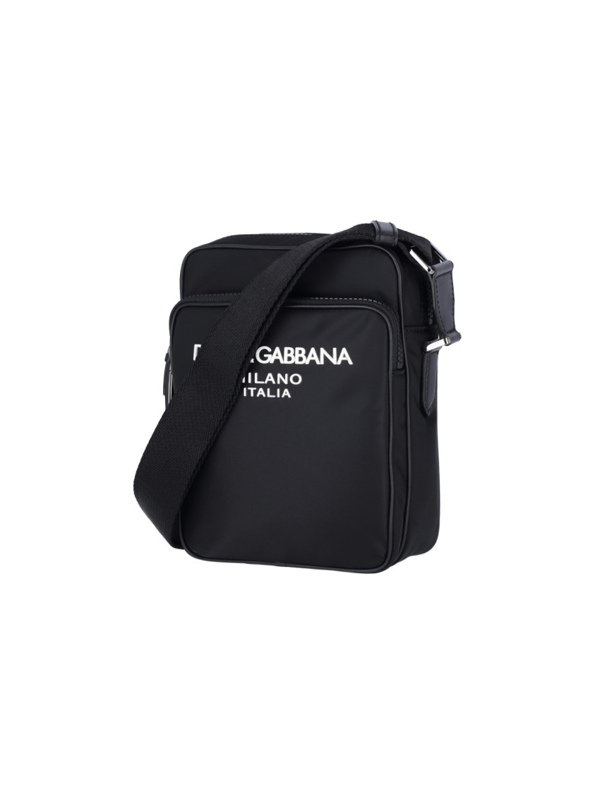 Dolce & Gabbana Logo Crossbody Bag – Black