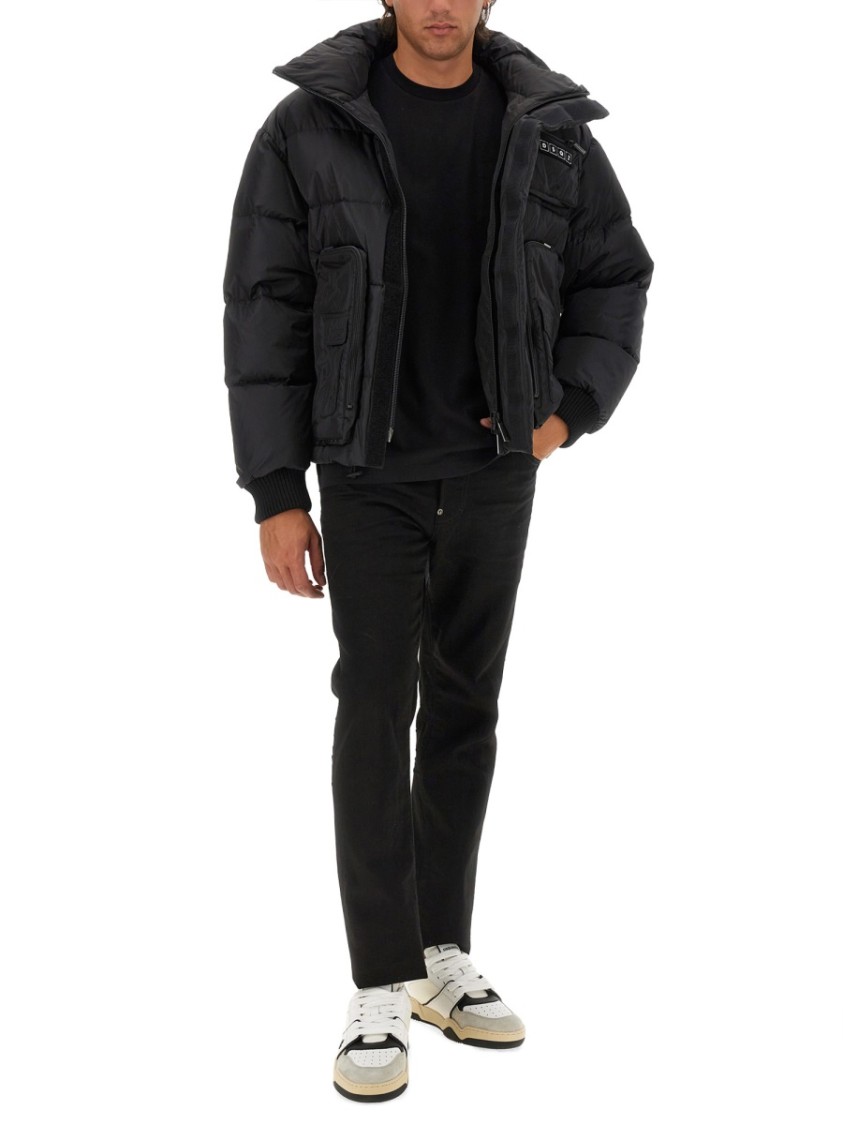 Dsquared2 Dsquared Men Down Jacket With Logo In Black