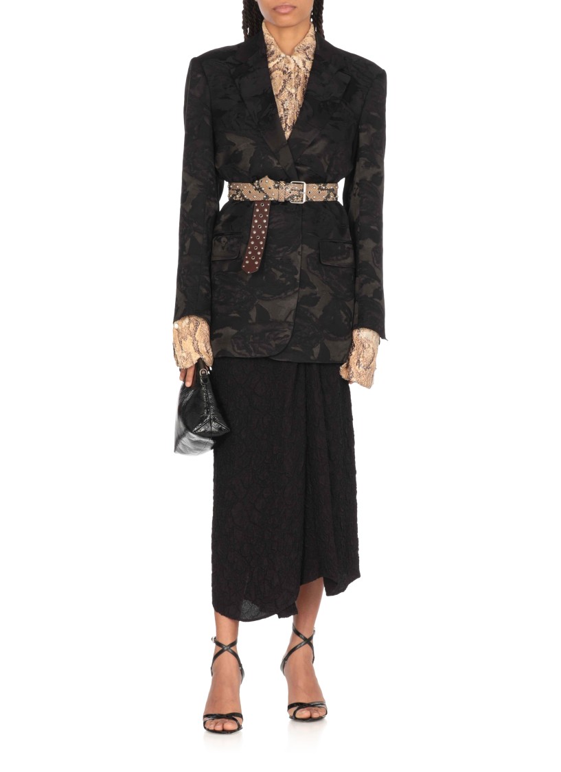 Shop Dries Van Noten Beige Sequin-embellished Shirt