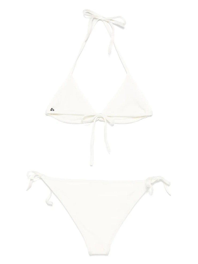 Balmain Classic Triangle Bikini With Halter Neck In Red