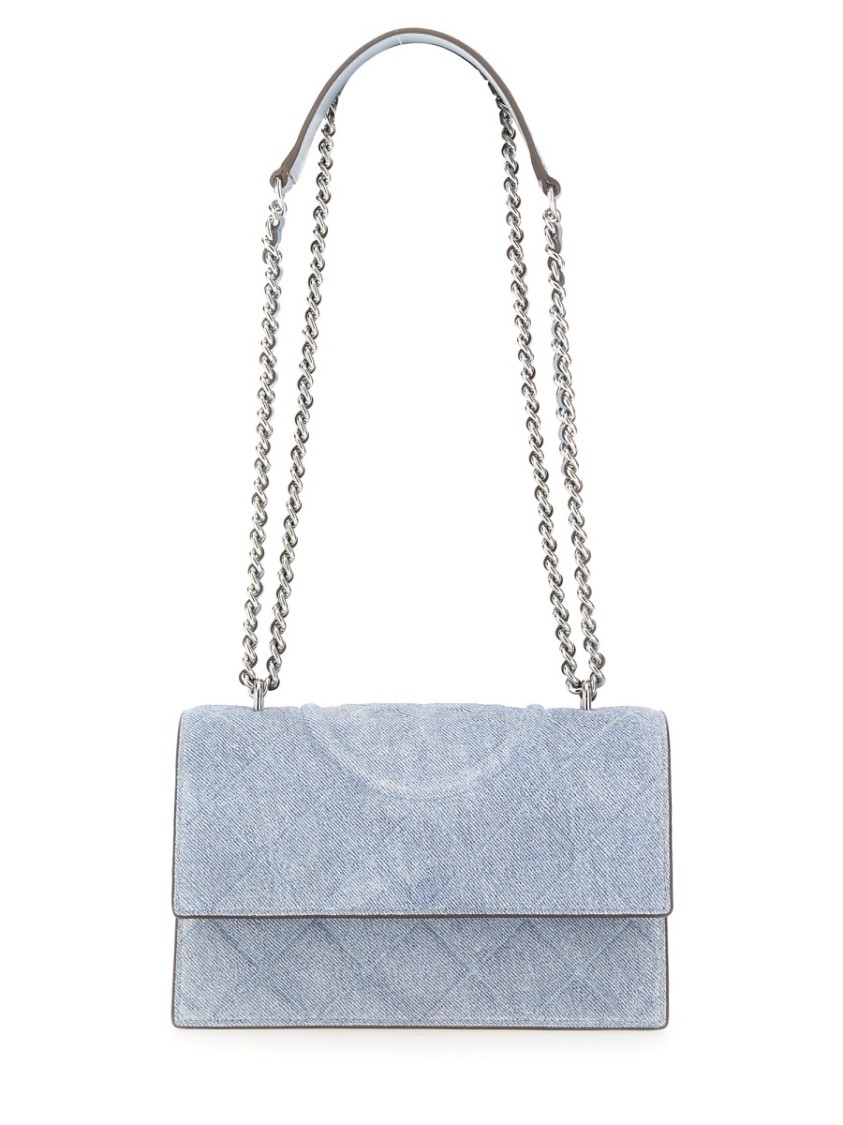 Tory Burch Suede "fleming" Bag In Blue