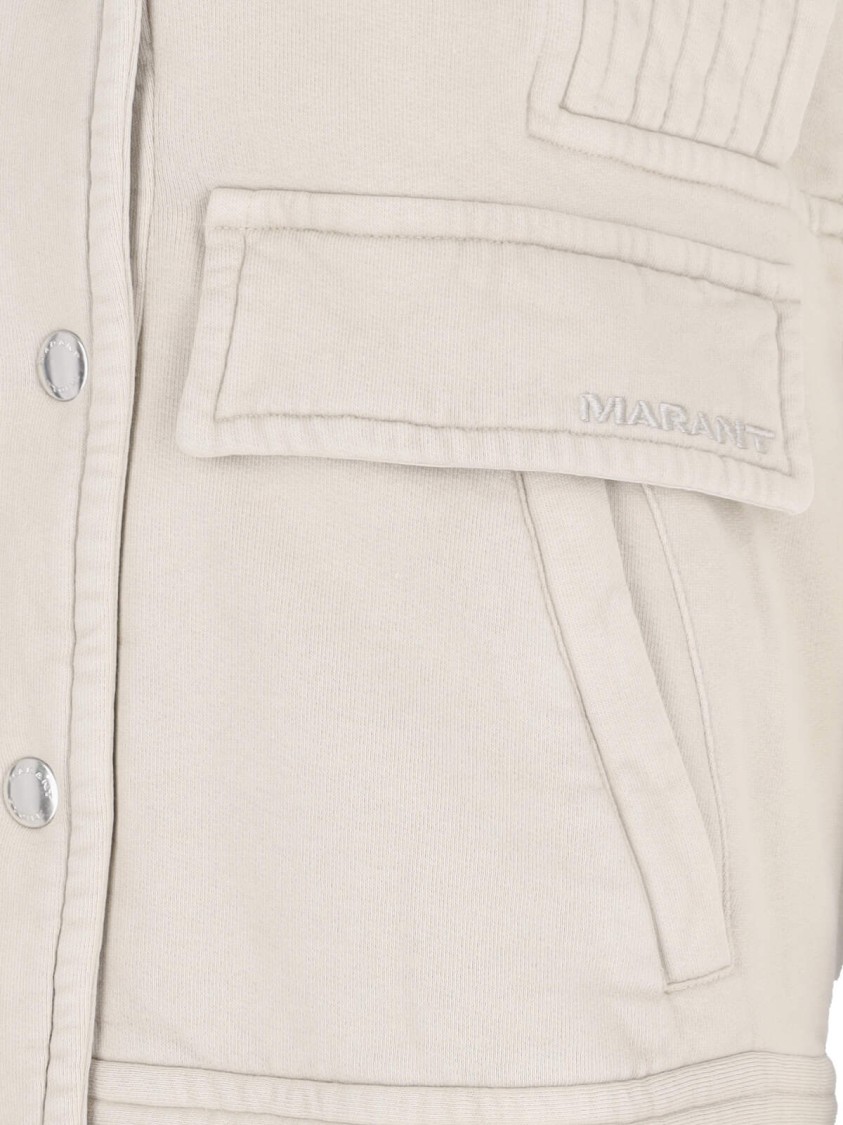 ISABEL MARANT ÉTOILE ISABEL MARANT ÉTOILE DENIM VEST IN BEIGE COTTON