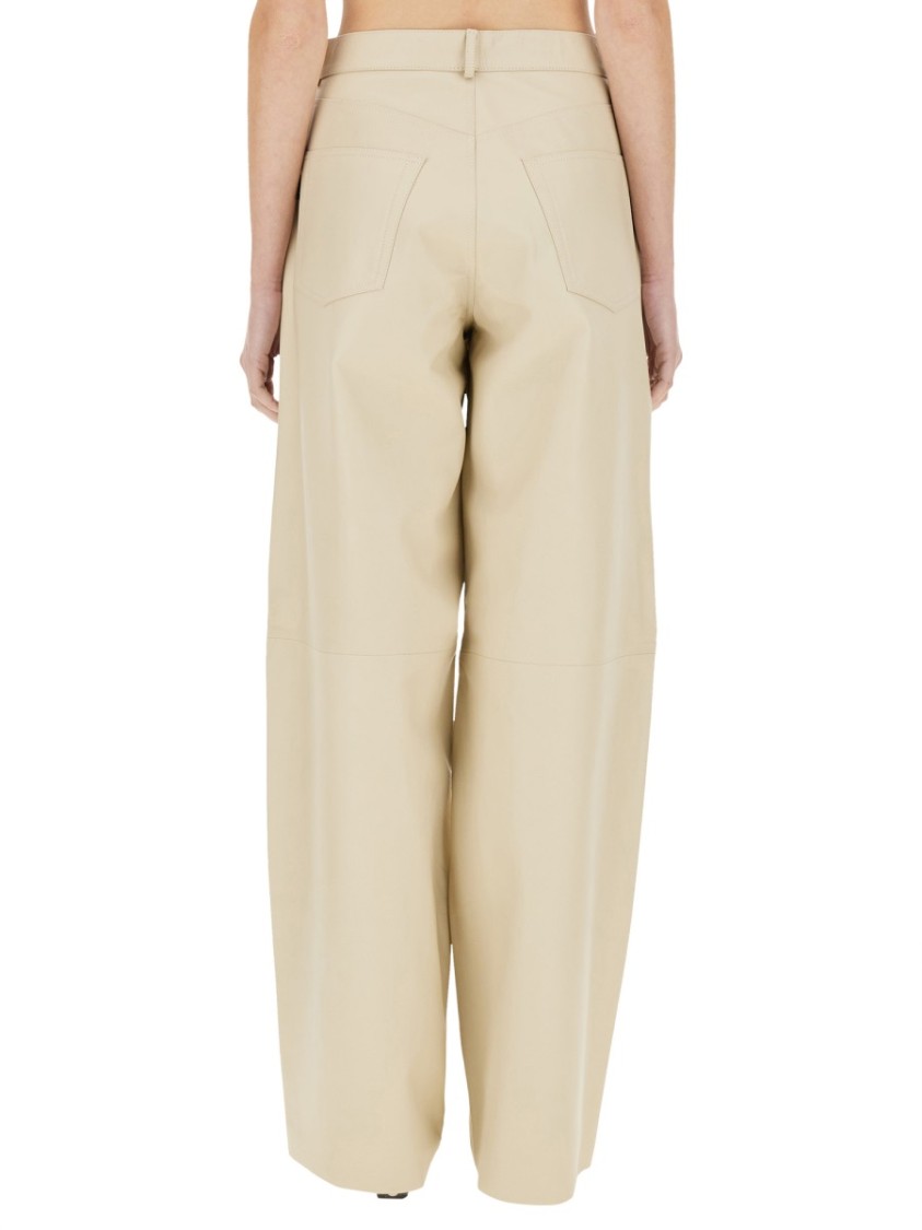 Shop Haikure "bethany" Leather Pants In Neutrals