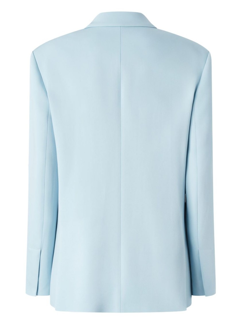 Shop Pinko Tailored Silver Jacket With Notched Lapels