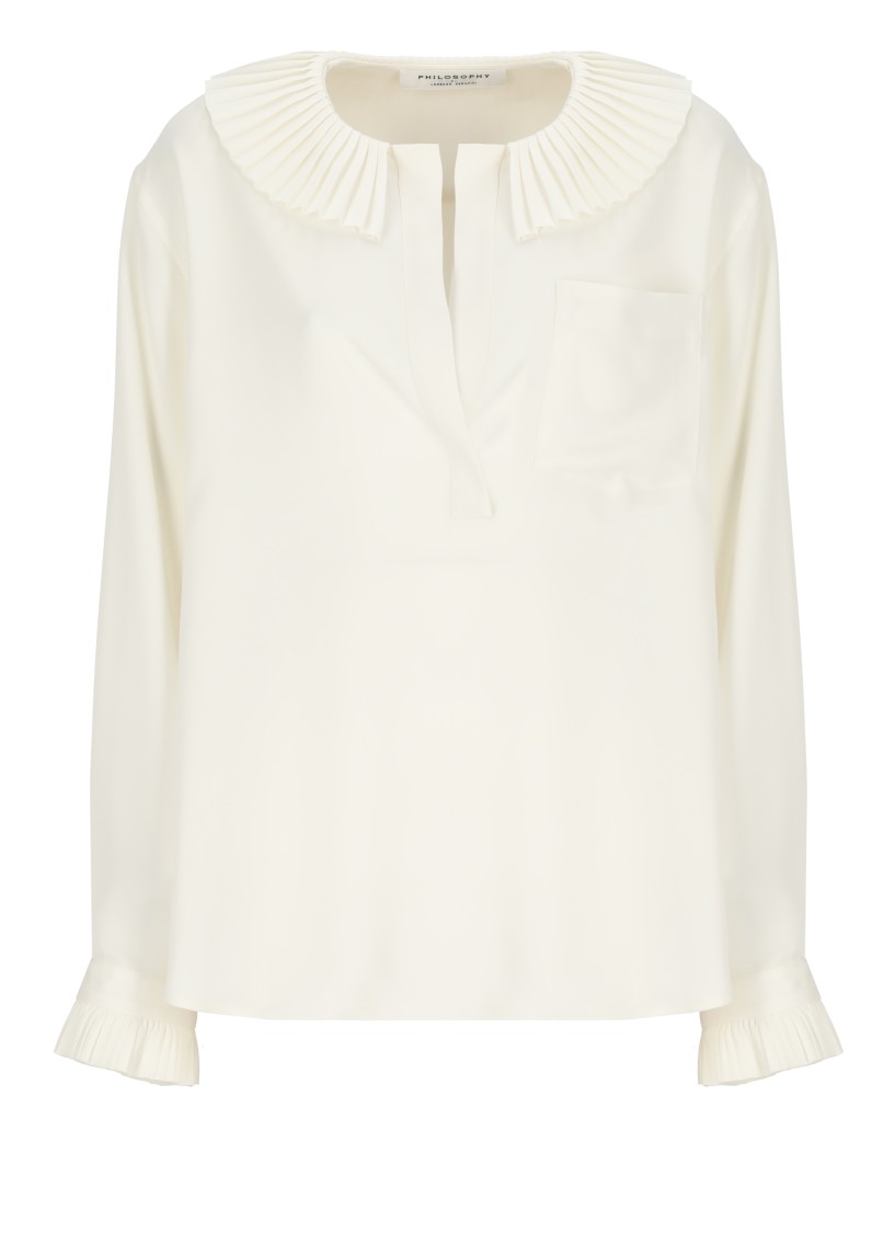 Philosophy Di Lorenzo Serafini Shirt With Chest Pockets In Neutrals