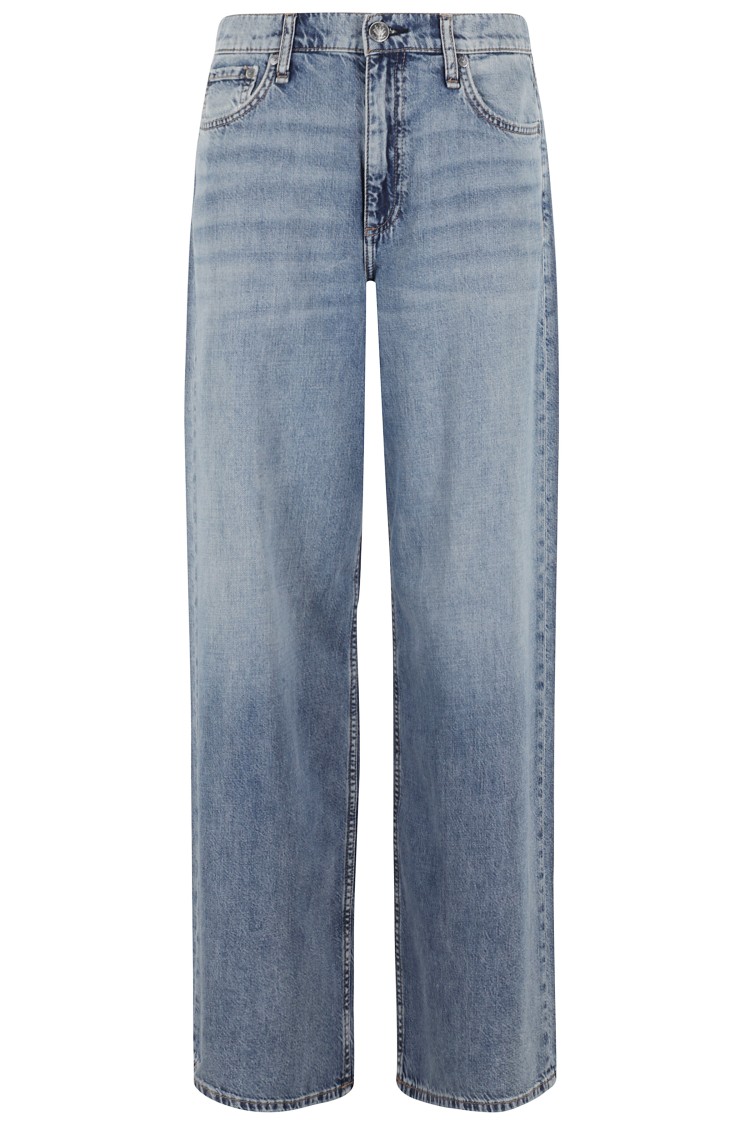 Rag & Bone Featherweight Sofie High Rise Full Lenght Wide In Blue