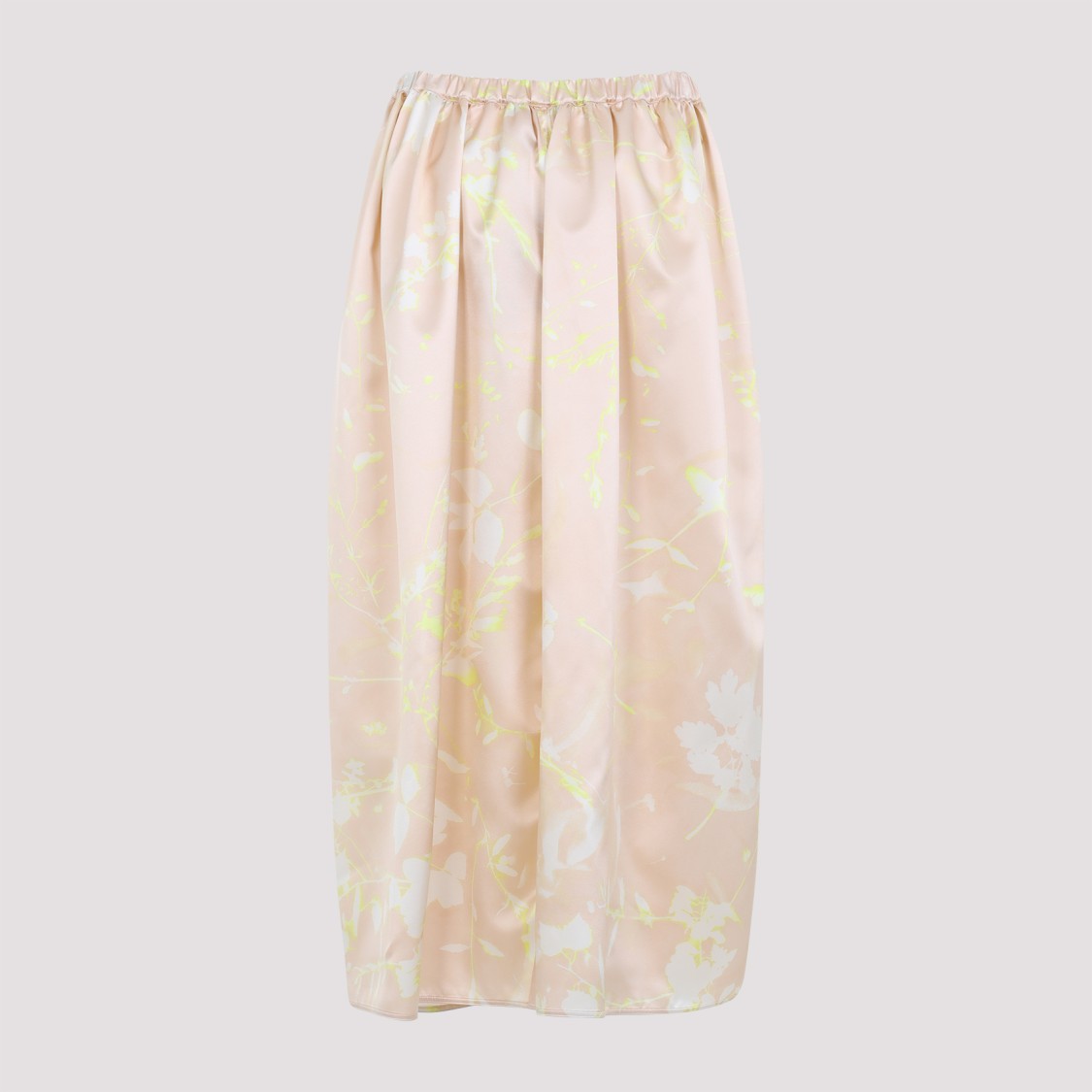 Shop Fabiana Filippi Pink Silk Midi Skirt In Neutrals