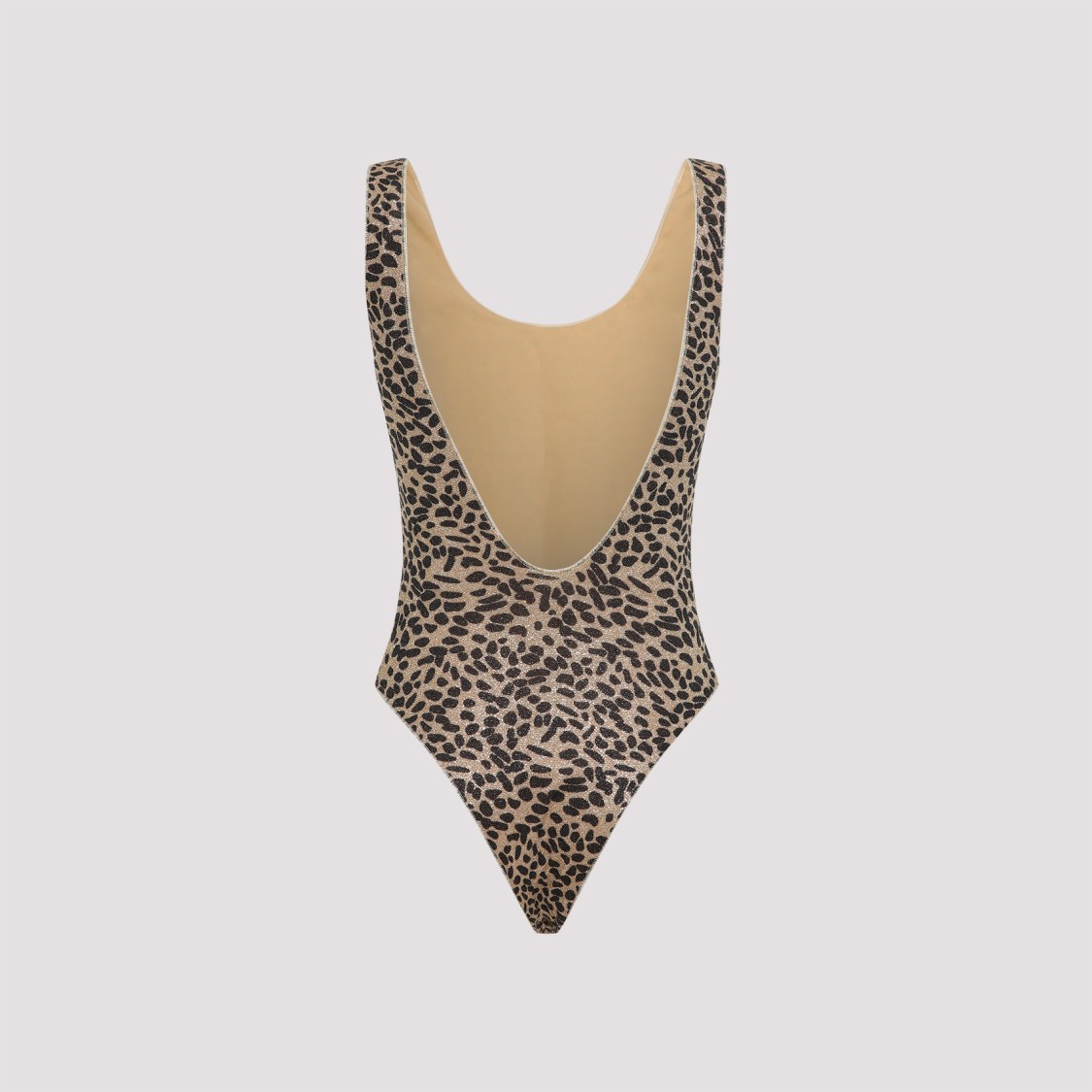 Oseree Oséree Multicolor Leopard Print Swimwear In Grey