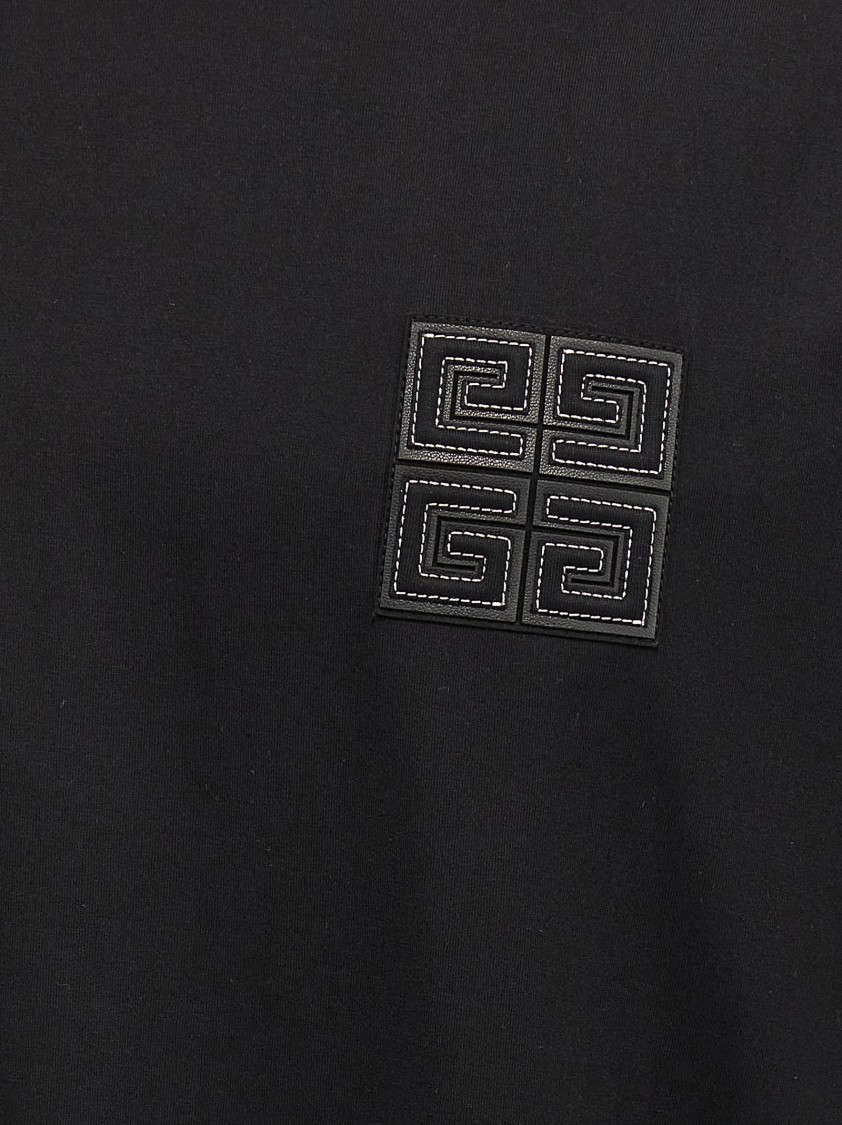 Givenchy 4g Patch Crewneck T-shirt In Black