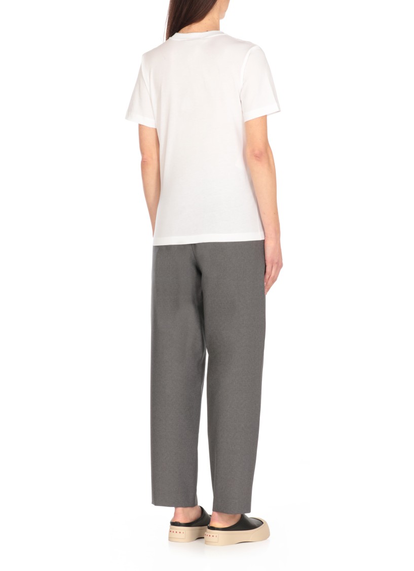 Marni Classic Short-sleeve T-shirt With Scribbled Logo In White