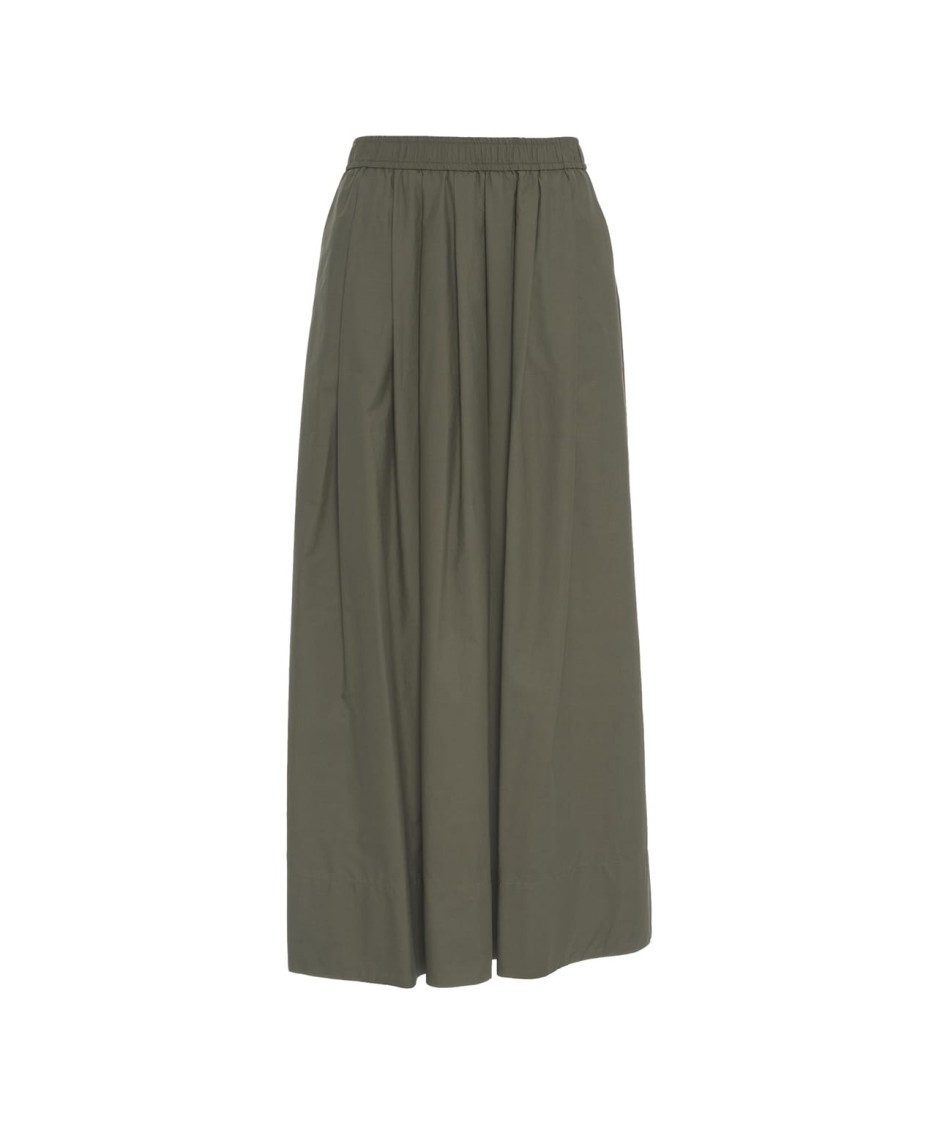 8PM 8PM FLARED COTTON MAXI SKIRT WITH ELEGANT PLEATS