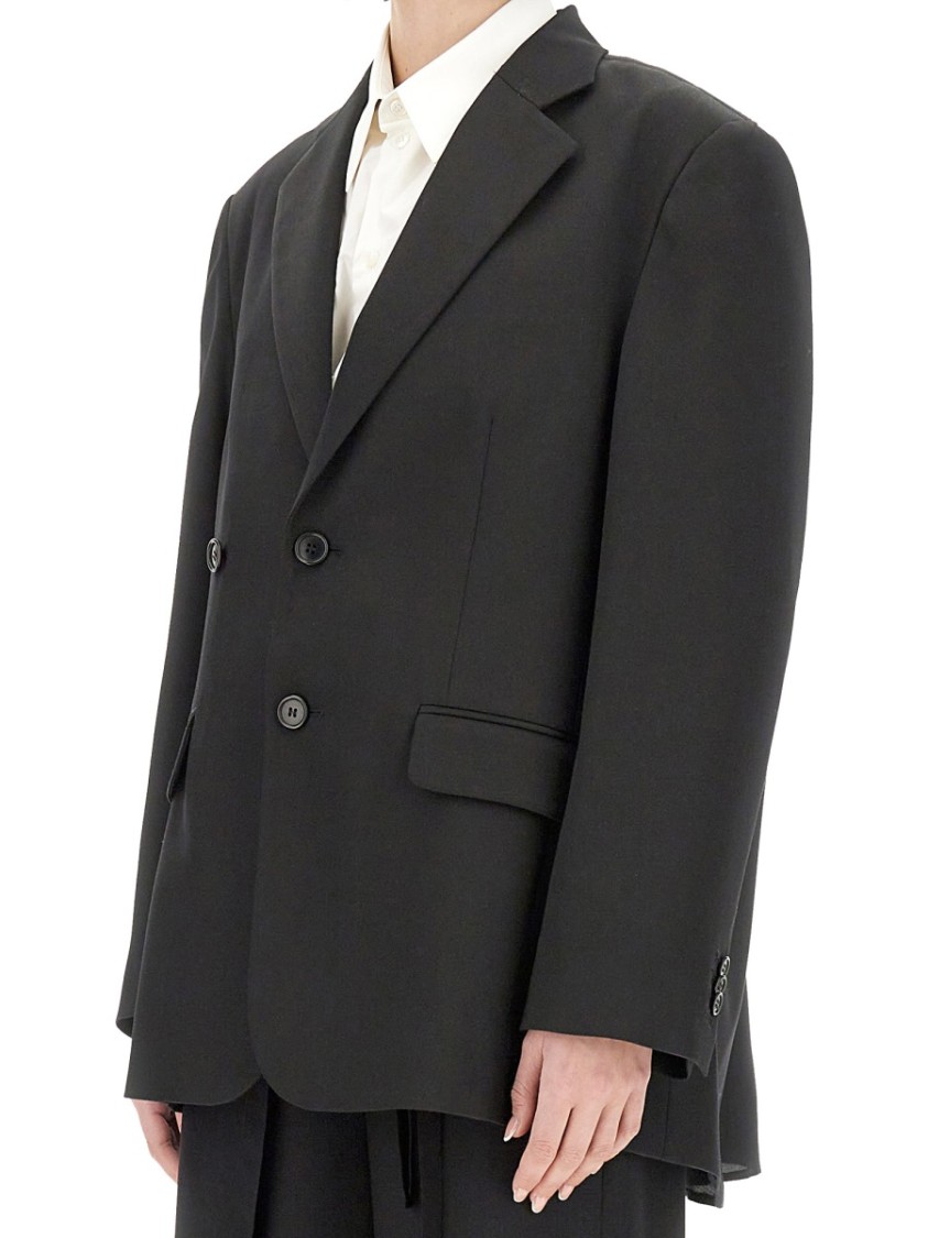 Mm6 Maison Margiela Mm6 By Maison Margiela Wool Tailored Jacket In Black