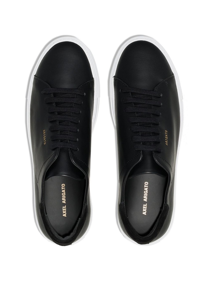 Axel Arigato Clean 90 Smooth Leather Sneakers In Black