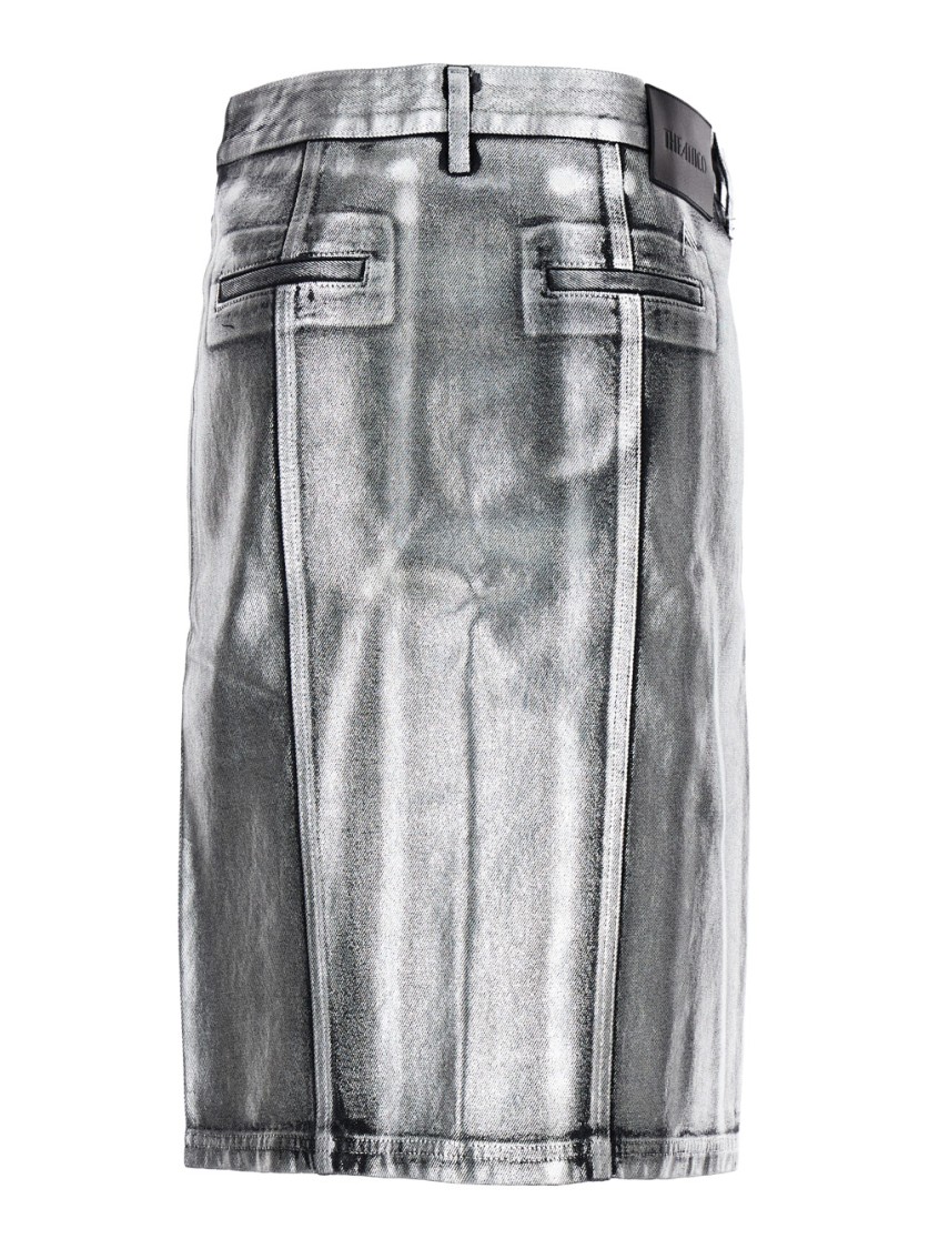 Shop Attico The Metallic Midi Skirt
