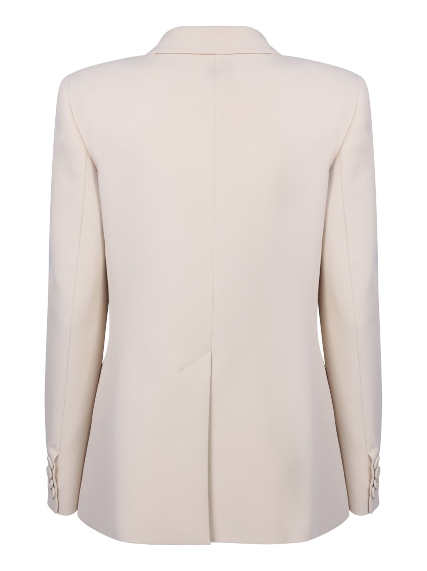 BLANCA VITA BLANCA VITA DOUBLE-BREASTED BEIGE JACKET WITH TAILORED FIT