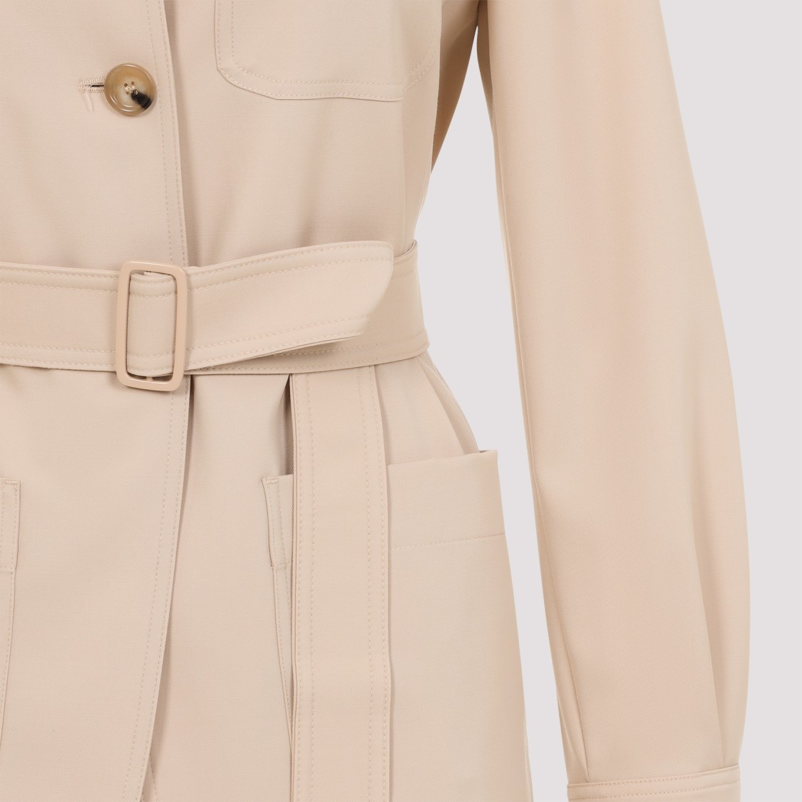 MAX MARA MAX MARA CLASSIC NOTCHED COLLAR JACKET IN VIRGIN WOOL