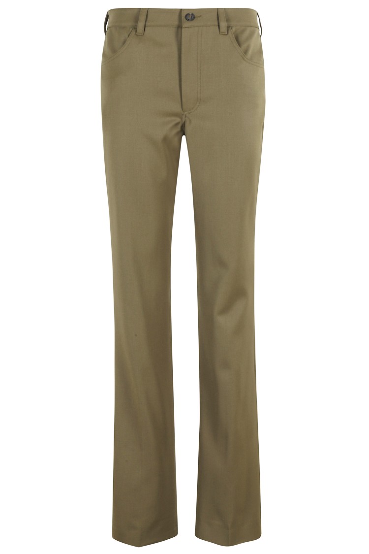 Attico Tailored Straight Leg Trousers With Polished Silhouette In Brown