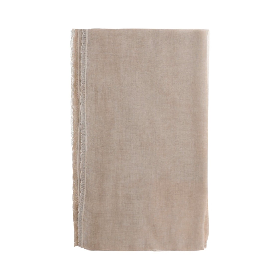 Faliero Sarti Rectangular Cashmere Blend Scarf With Lurex Accents In Neutrals