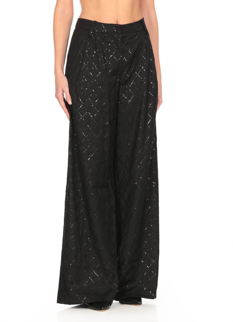 Rotate Birger Christensen Rotate Viscose Pants In Black