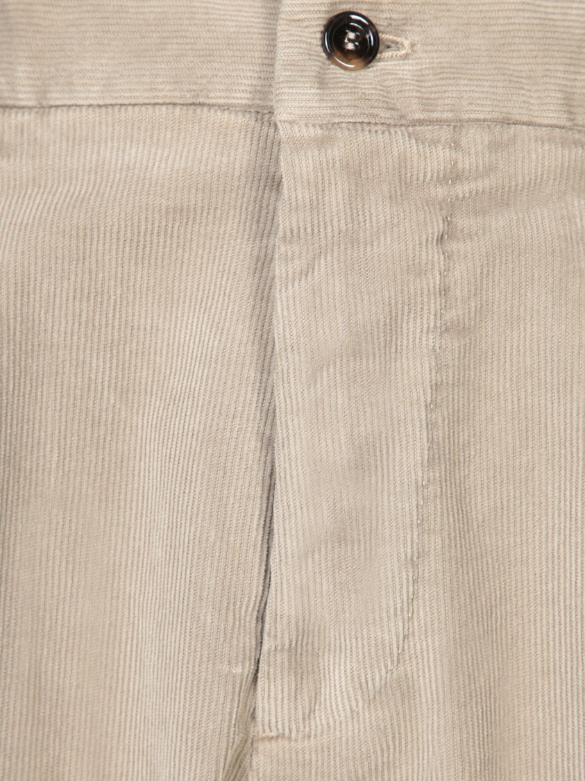 Dell'oglio Tailored Beige Trousers With Smooth Finish In Neutrals