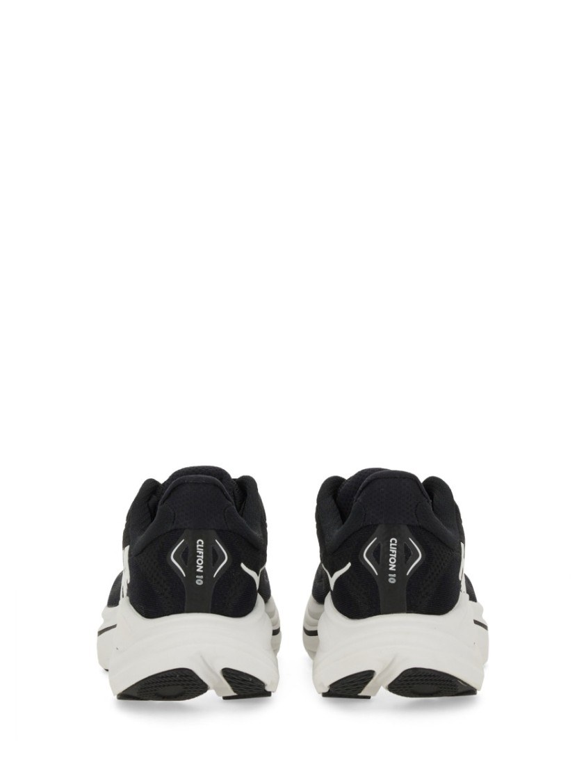 Hoka Men's Clifton 10 Sneakers In Black White