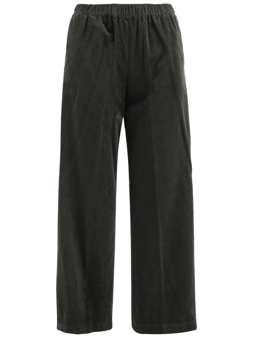 Aspesi Cotton Velvet Pants In Black