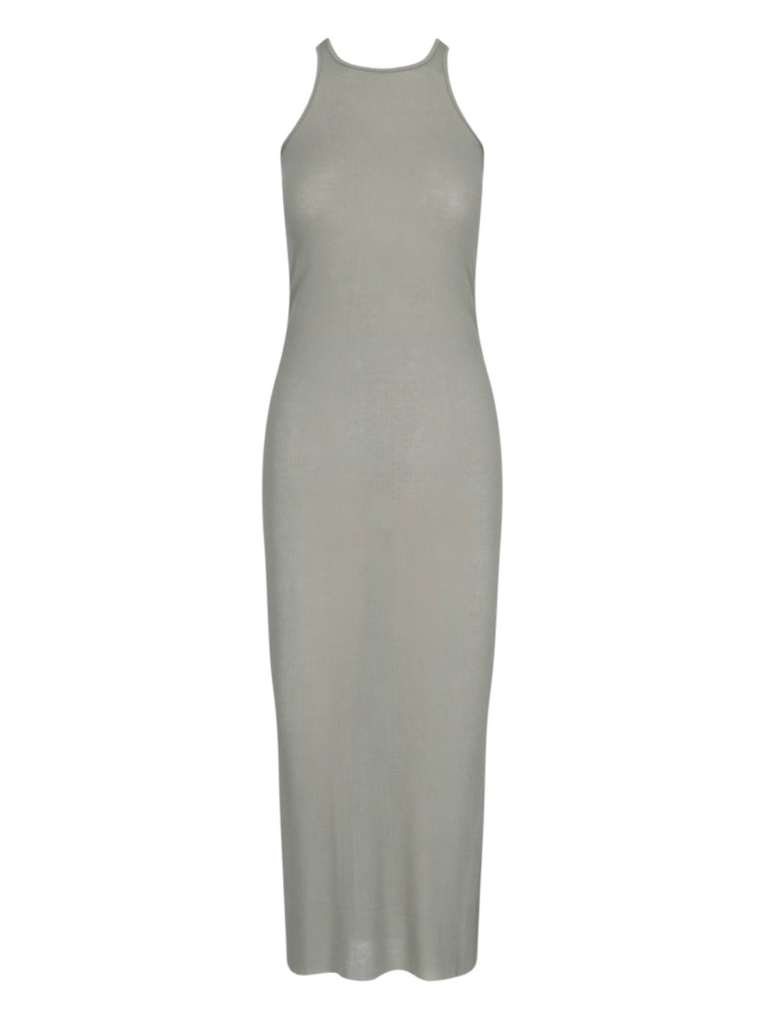 Rick Owens Maxi Sheath Dress In Green