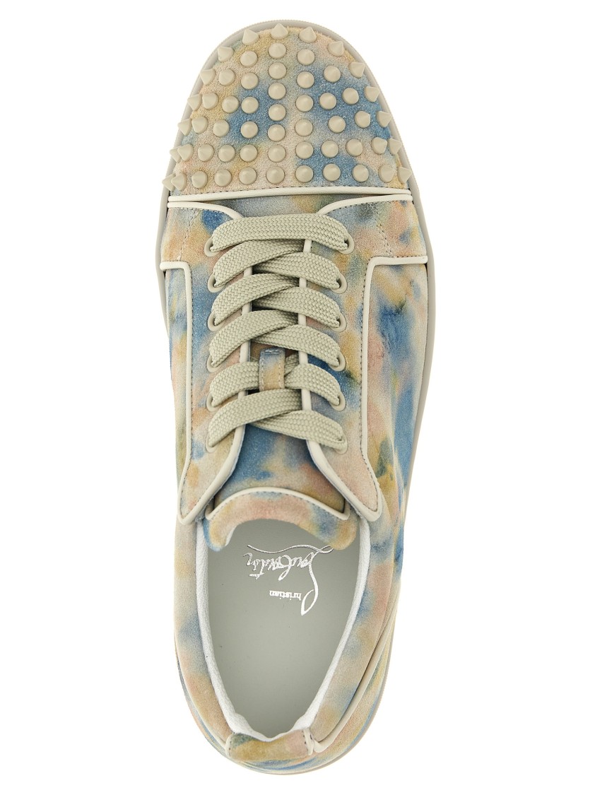 Christian Louboutin 'louis Junior Spikes' Sneakers In Neutral