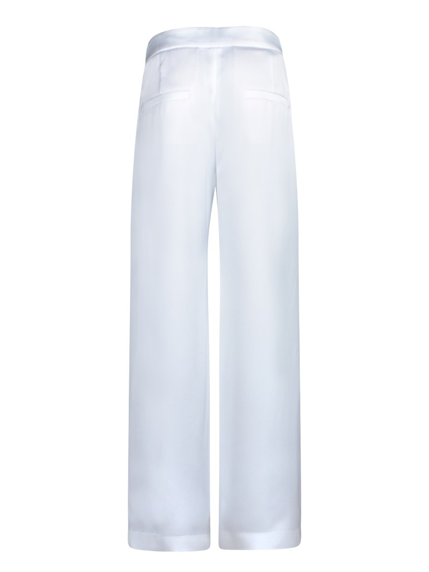 GENNY GENNY WIDE-LEG TROUSERS WITH POLISHED FINISH