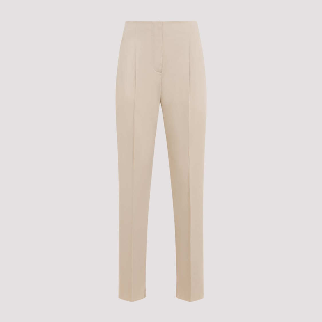 Max Mara Empoli Beige Cotton Twill Pants