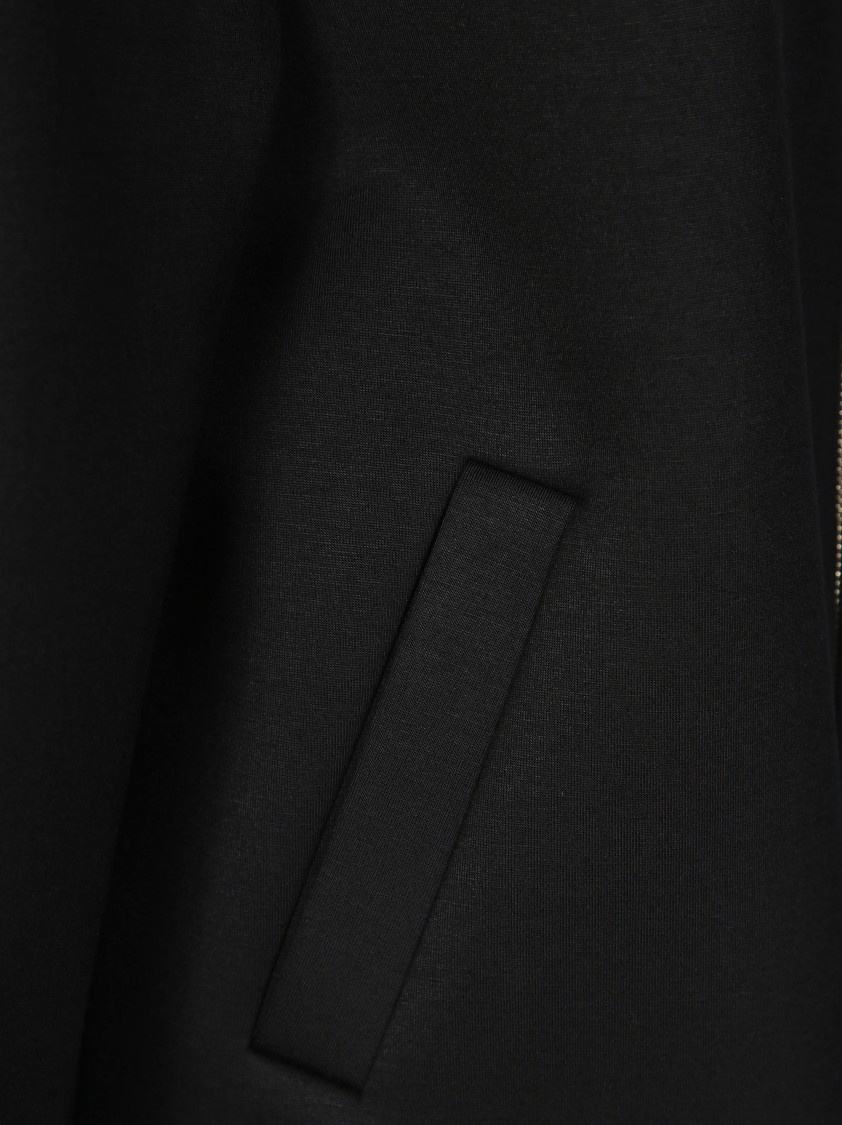 Max Mara Andorra Zip Sweatshirt Scuba In Black