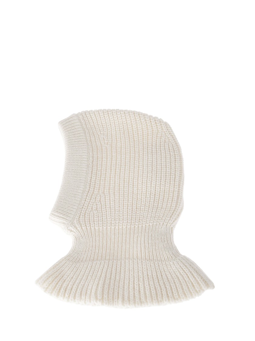 Lemaire Wool And Alpaca Hood With Ribbed Finish In Gray