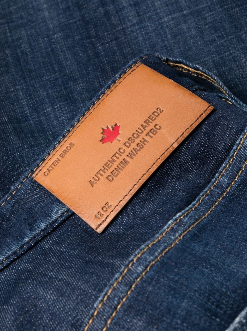 Dsquared2 Navy Blue Slim-fit Jeans In Black