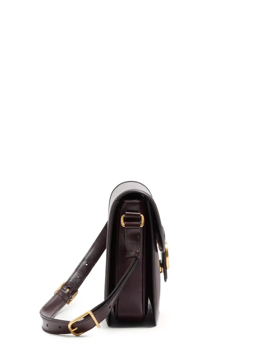 Valentino Garavani 9to5 Leather Shoulder Bag With Vlogo Signature Closure