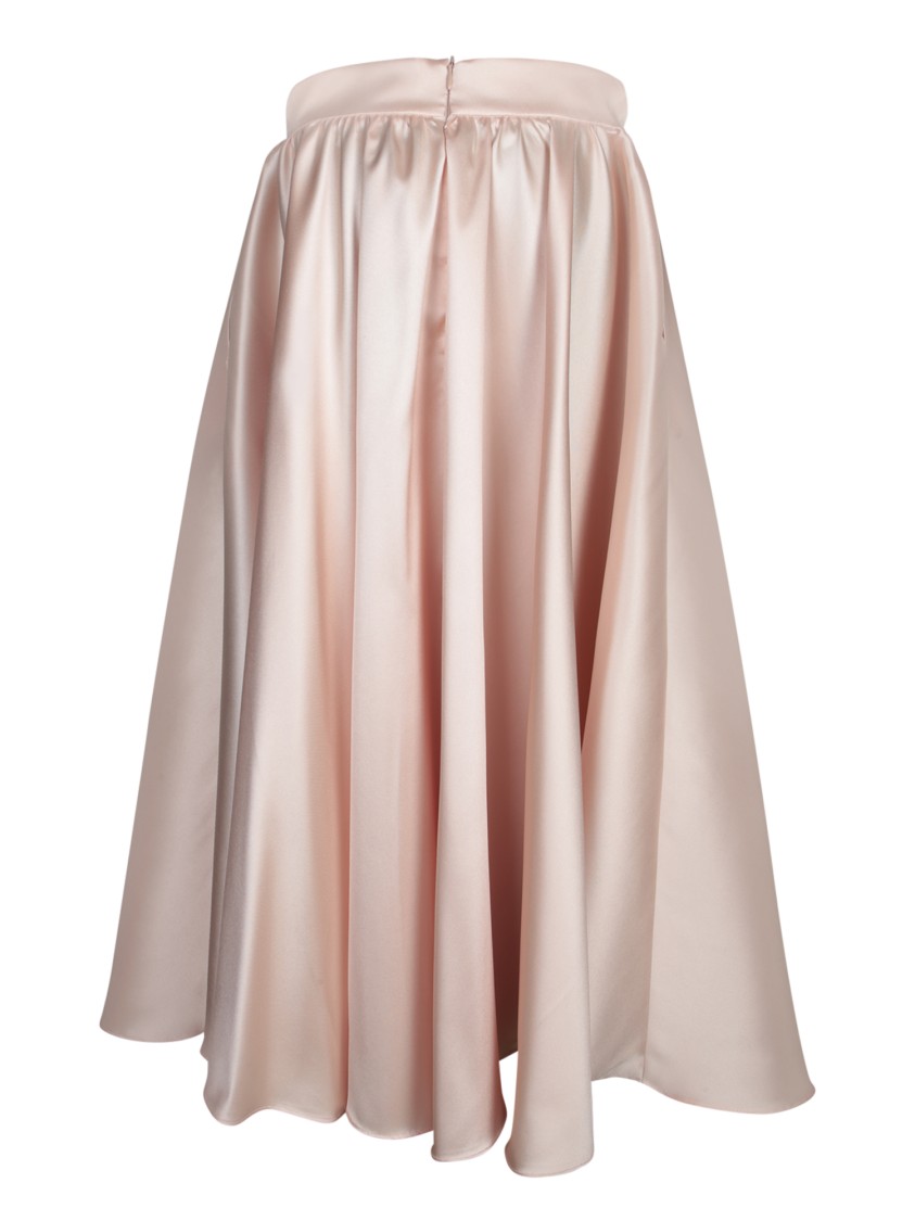 BLANCA VITA BLANCA VITA FLUID SATIN MIDI SKIRT 