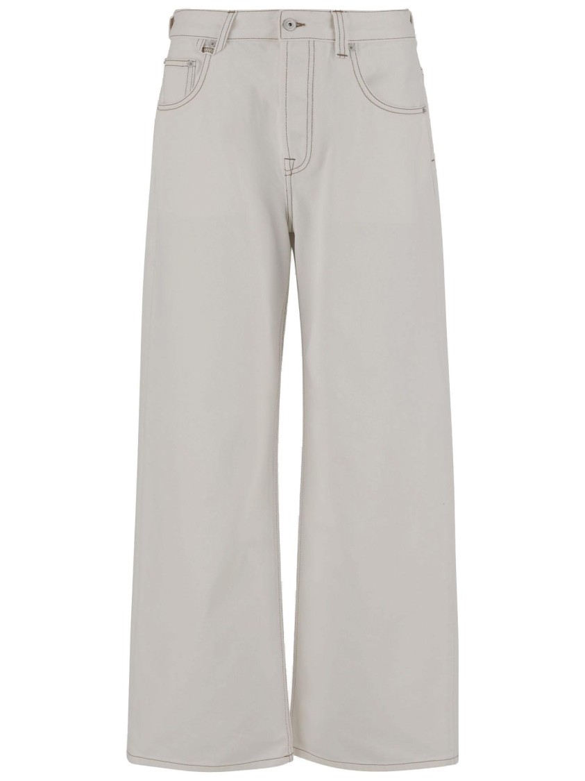 Jacquemus Wide-leg Cotton Denim Jeans In White