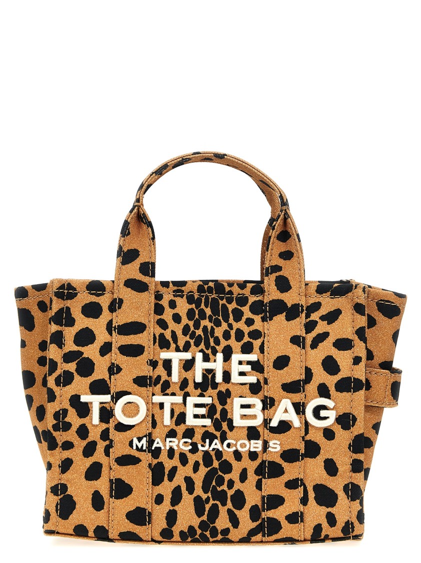 Marc Jacobs 'the Cheetah Canvas Small Tote' Handbag In Brown