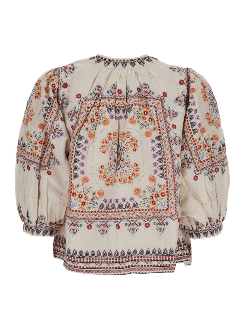 MABE MABE EDEN' MULTICOLOR JACKET WITH PUFFED SLEEVES